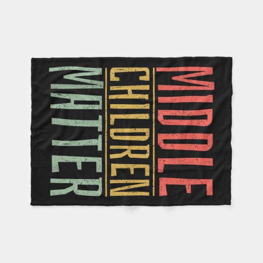 Couverture Polaire Middle Children Funny Quote Sibling Day  (Devant (Horizontal))
