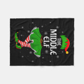 Couverture Polaire Middle Elf Christmas Family Girls Women Elf Squad (Devant (Horizontal))