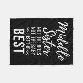 Couverture Polaire Middle Sister Crazy Funny Sister Quotes Matching S (Devant (Horizontal))