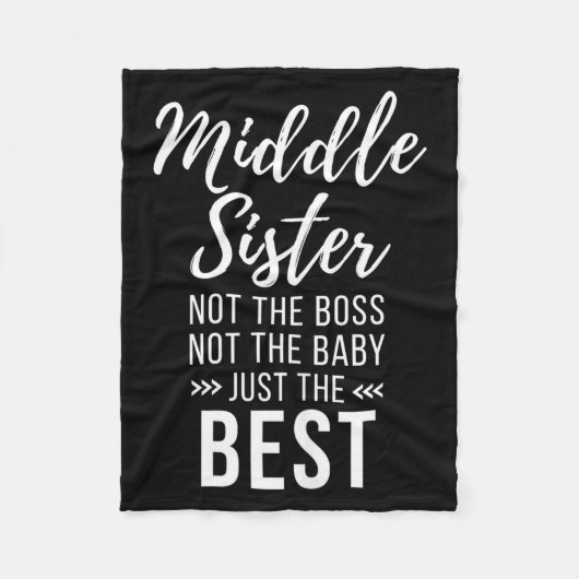 Couverture Polaire Middle Sister Crazy Funny Sister Quotes Matching S (Devant)