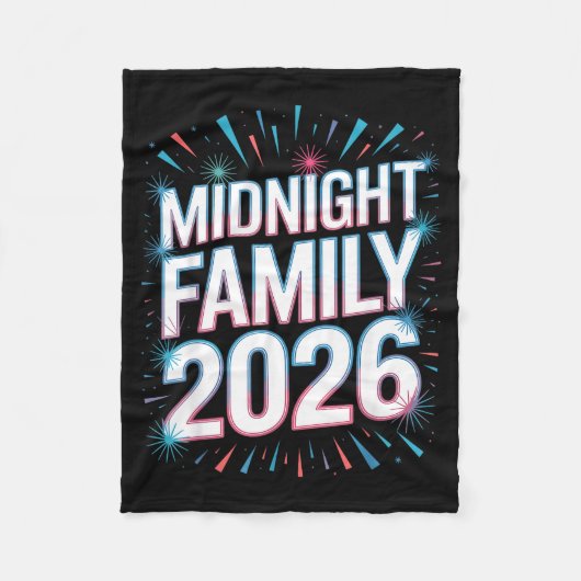 Couverture Polaire Midnight Family 2026 Fireworks Countdown Unity Spa (Devant)