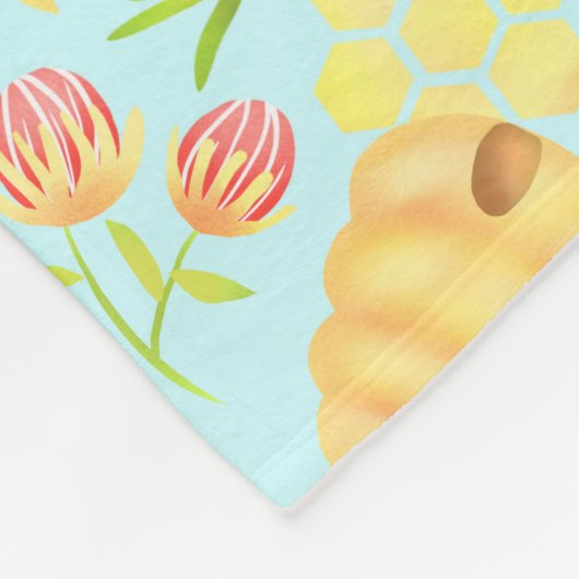 Couverture Polaire Miel Bee Blue (Coin)