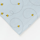 Couverture Polaire Miel Bee Wagging Dance Blue (Coin)