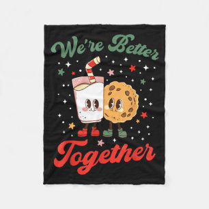 Couverture Polaire Mieux ensemble rétro couple assorti Noël