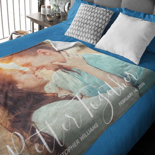 Couverture Polaire Mieux | La typographie de Whimsy Photo de Couple