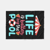 Couverture Polaire Mieux Vivre Au Bord De La Piscine (Devant (Horizontal))