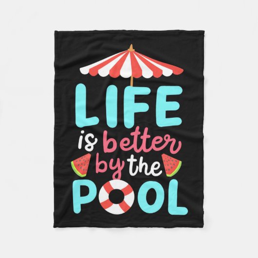 Couverture Polaire Mieux Vivre Au Bord De La Piscine (Devant)