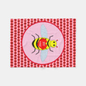 Couverture Polaire Mignon abeille de la Saint-Valentin (Devant (Horizontal))