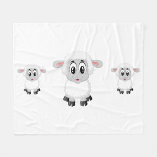 Couverture Polaire Mignon agneau de ferme bébé