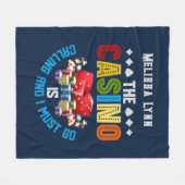 Couverture Polaire mignon amoureux Casino ajouter le nom (Devant (Horizontal))