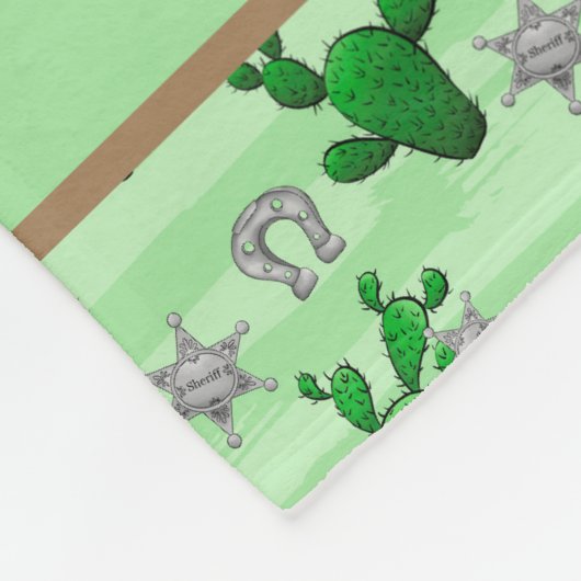 Couverture Polaire mignon bébé garçon unisex cheval ajouter nom (Coin)