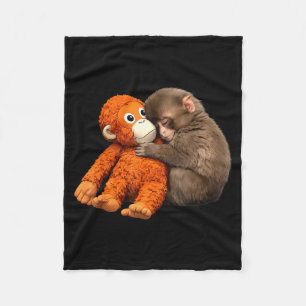 Couverture Polaire Mignon bébé singe poing Mignon bébé singe poing