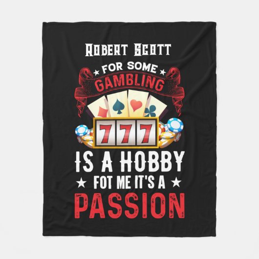 Couverture Polaire mignon Casino jeu ajouter nom (Devant)