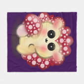 Couverture Polaire Mignon Champignon Rouge Kawaii Hérisson Toadstool (Devant (Horizontal))