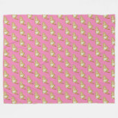 Couverture Polaire mignon chaton dormant au gingembre (Devant (Horizontal))