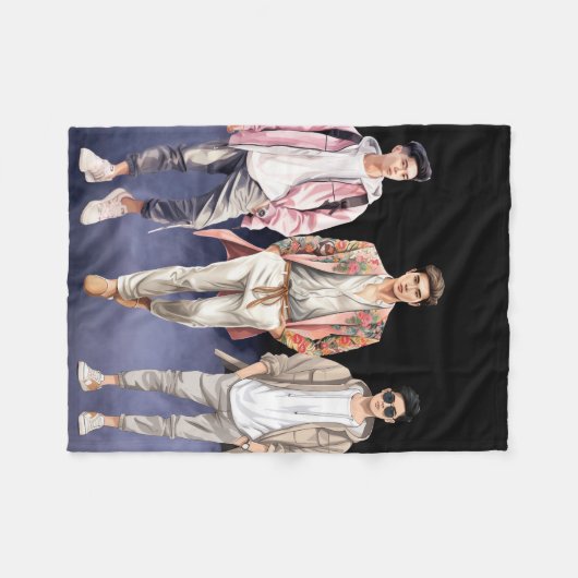 Couverture Polaire mignon garçons (Devant (Horizontal))