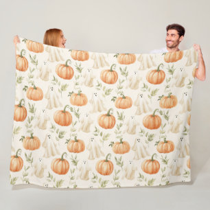 Couverture Polaire Mignon Halloween Citrouille Ghost