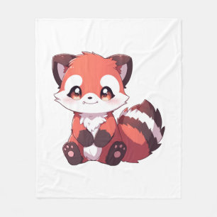 Couverture Polaire mignon panda roux
