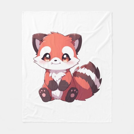 Couverture Polaire mignon panda roux (Devant)
