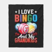 Couverture Polaire mignonette Grandkids Bingo amants mot art jeu (Devant)