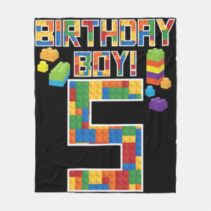 Couverture Polaire Mignonne 5e cadeau d'anniversaire Bâtiment de 5 an