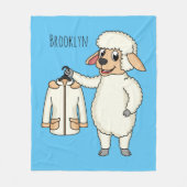Couverture Polaire Mignonne brebis avec blouson (Devant)