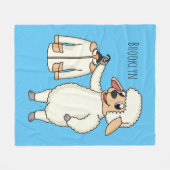 Couverture Polaire Mignonne brebis avec blouson (Devant (Horizontal))