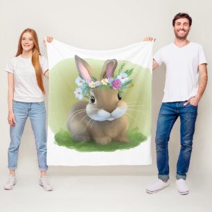 Couverture Polaire Mignonne Bunnyfor Pâques pour une humeur positive