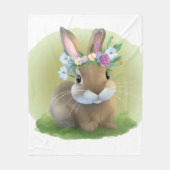 Couverture Polaire Mignonne Bunnyfor Pâques pour une humeur positive (Devant)