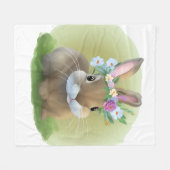 Couverture Polaire Mignonne Bunnyfor Pâques pour une humeur positive (Devant (Horizontal))