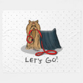 Couverture Polaire Mignonne Chien - Allons-y ! Yorkshire Terrier (Yor (Devant (Horizontal))