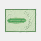Couverture Polaire Mignonne comme un concombre amusant Kawaii Cutecum (Devant (Horizontal))