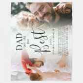 Couverture Polaire Mignonne 'DAD' vous êtes les meilleures photos Nom (Devant)