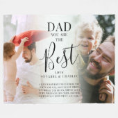 Couverture Polaire Mignonne 'DAD' vous êtes les meilleures photos Nom (Devant (Horizontal))
