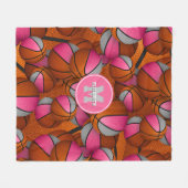 Couverture Polaire mignonne filles gris rose sport basket-ball (Devant (Horizontal))