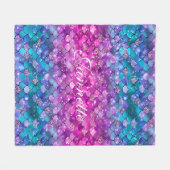 Couverture Polaire Mignonne Iridescente Purple Sirène Faux Parties sc (Devant (Horizontal))
