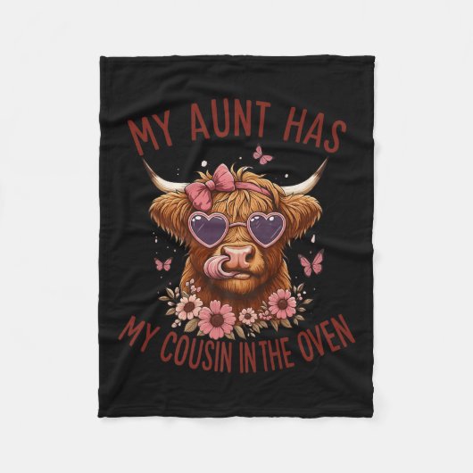 Couverture Polaire Mignonne Ma Tante A Mon Cousin Dans Le Feu Enceint (Devant)