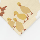 Couverture Polaire Mignonne Mère Canard & Bébé Motif Monogramme (Coin)