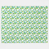 Couverture Polaire Mignonne mère monstre et enfants (Devant (Horizontal))