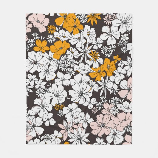 Couverture Polaire Mignonne Motif Floral Simples Et Simples. Chariot  (Devant)
