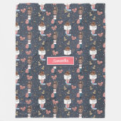 Couverture Polaire Mignonne petite fille en peau noire retour à la co (Devant)