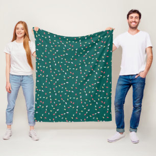 Couverture Polaire Mignonnes lumières de Noël festives