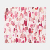 Couverture Polaire Mignonnes Zones Rouges Roses Simples (Devant (Horizontal))