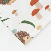 Couverture Polaire Mignons Champignons Hérisson Animaux Forestiers En (Coin)