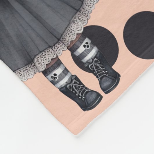 Couverture Polaire Mignons Effrayant Halloween drôle (Coin)