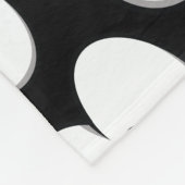 Couverture Polaire Mignons Noir et Blanc Éffrayant Yeux Motif Hallowe (Coin)