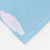 Couverture Polaire Mignons nuages pastel sur bleu ciel clair (Coin)