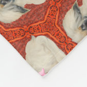 Couverture Polaire Mignons petits chiens pékinois (Coin)