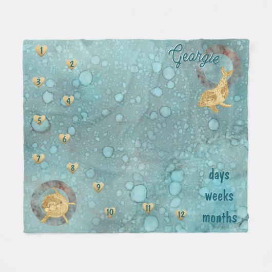 Couverture Polaire Milestone Dolphin Baby (Devant (Horizontal))