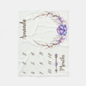 Couverture Polaire Milestone Purple Flèche Chic Flore Gardien Wreath (Devant)